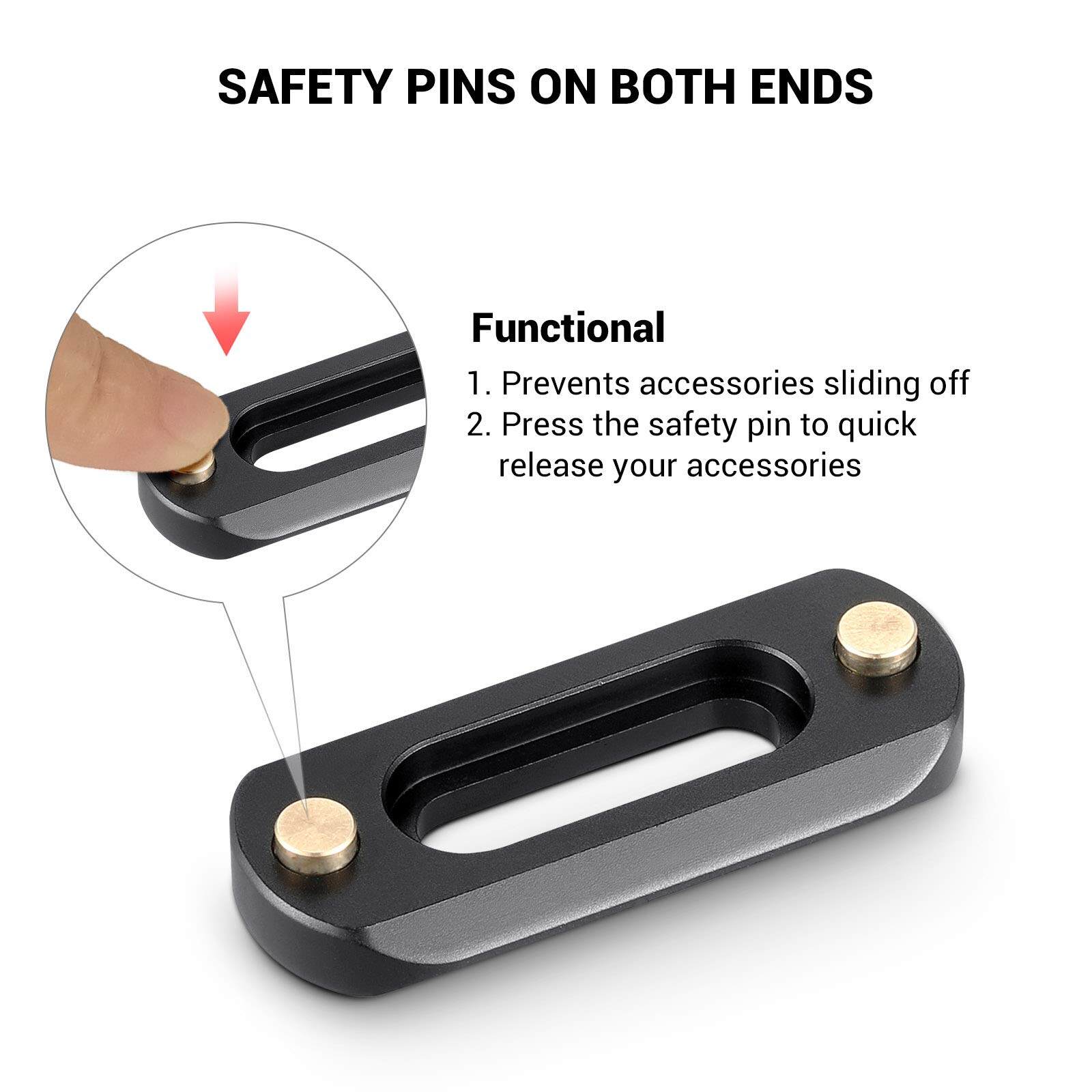 SmallRig Mini NATO Rail Tháo lắp nhanh NATO Rail Độ dày 6mm Chiều dài 48mm cho Tay cầm NATO Lồng máy ảnh 2172