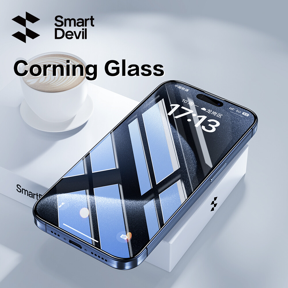 Smartdevil Corning màn hình mặt kính bảo vệ cho iPhone 15 Pro max iPhone 15 Plus iPhone 16 Pro Max iPhone 16 Plus che phủ toàn màn hình Phim kính cường lực Màu Xanh Lá Cây Ánh Sáng Chống-Nhìn Trộm Chống-Dấu Vân Tay
