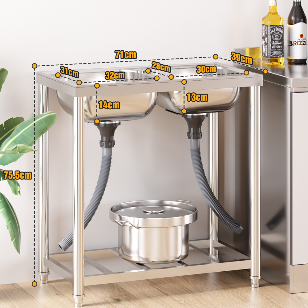 Singki dapur Stainless Steel Sink rak dapur With Stand kitchen sink