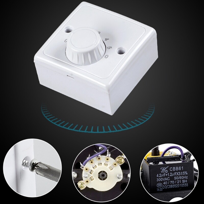 Quạt Trần Gắn Bề Mặt Thông Dụng Công Tắc Điều Khiển Tốc Độ Quạt Công Tắc Điều Khiển Tốc Độ Quạt Điện Năm Tốc Độ Hình Vuông