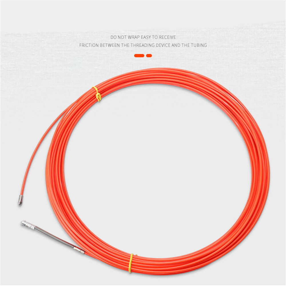 5m-30m Flexible Wire Cable Rod Electrician Push Puller Duct Fish Cable Tape Tool