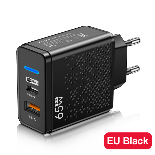 Elough 65w usb charger fast charging usb c charger qc3.0 type c mobile phone charge adapter for iphone ipad huawei xiaomi samsung