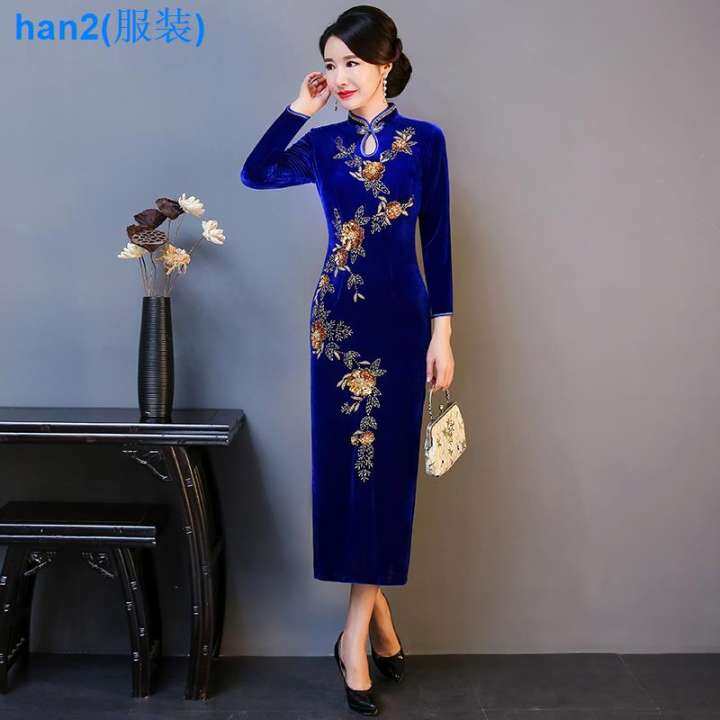velvet qipao