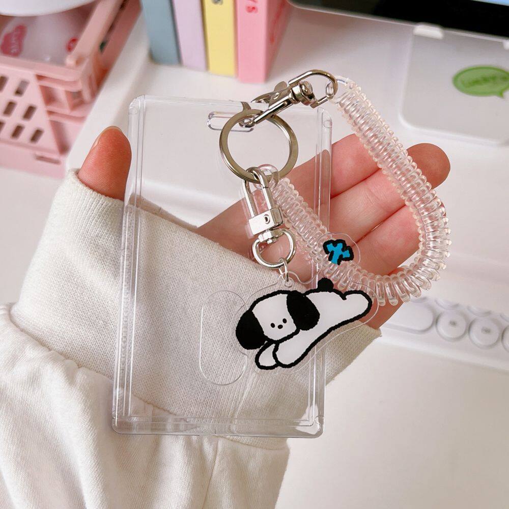 DKVNK Acrylic Kawaii Sweet Photo Protector With Keychains Pendant Card ...