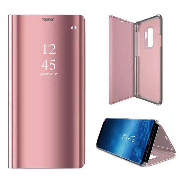 For Samsung Galaxy S9 Plus / S9 Phone Case, Smart Clear View Case Flip Stand Mirror Cover Casing