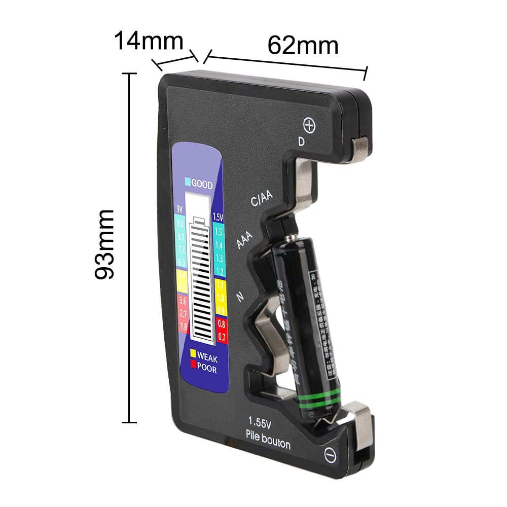 BT-886 Portable Battery Capacity Indicator Compact Size Lithium Battery Level Tester Digital Display Battery Voltage Meter Battery Volt Monitor Detector