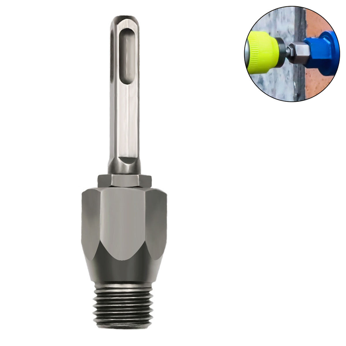 1PC SDS cộng với ARBOR Adapter M22 kim cương mũi khoan tâm chuyển đổi tường Dụng cụ đục lỗ bê tông lỗ khoan kết nối rod vuông/thân tròn công cụ cho điện va đập búa khoan