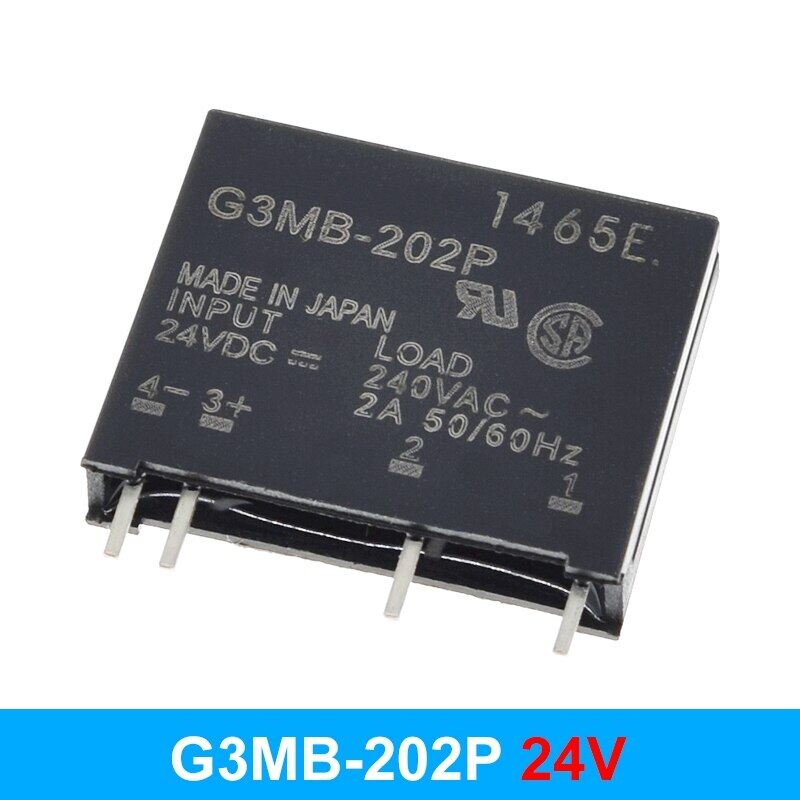 1pcs 5v 12v 24v dc-ac solid state relay module g3mb-202p g3mb 202p pcb sip ssr ac 240v 2a snubber circuit resistor relay switch