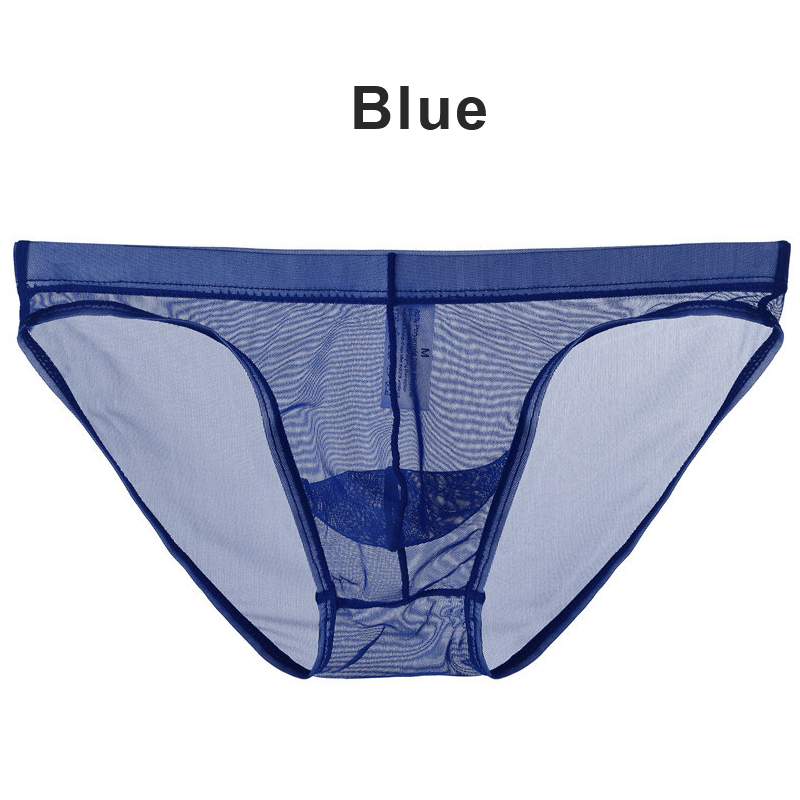 Iwmh Men Breathable See Through Transparent Panties Low Rise Briefs Mesh Soft Underwear Sexy