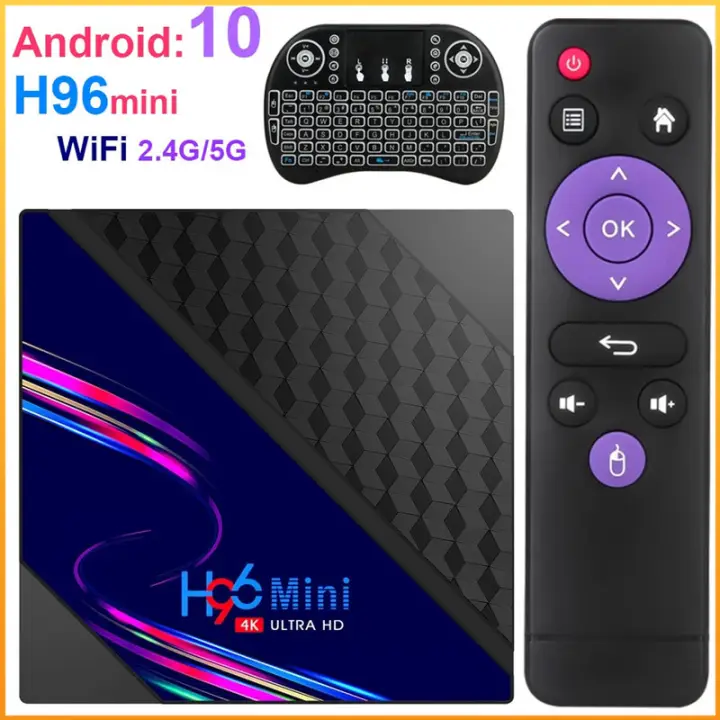 H96 Mini V8 Android 10 Smart Tv Box For Astro Rk3228a2 4ghz Wifi Google Play 4k Media Player Set Top Box Free Gift I8 Lazada