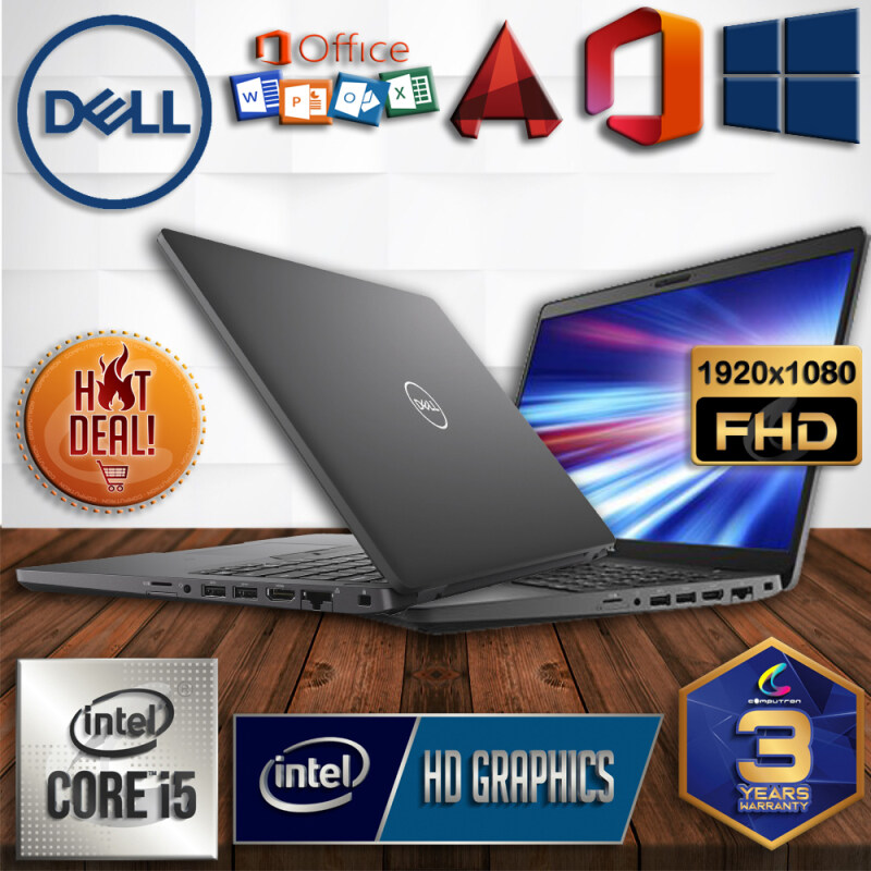 DELL LATTUDE 5400 SLIM DESIGN FHD DISPLAY - INTEL CORE I5 8TH GENERATION COFFEE LAKE / 16GB DDR4 2666MHZ / 512GB SSD STORAGE NVMe / 14 INCH LED DISLAY / LAPTOP / 3 YEARS WARRANTY Malaysia