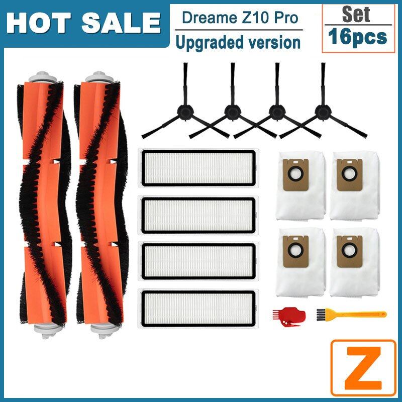 Filter Dust Bags For Xiaomi Dreame Z10 Pro L10 Plus Mop Cloth Main Side Brush Vacuum Cleaner Accessories Spare Parts For Home