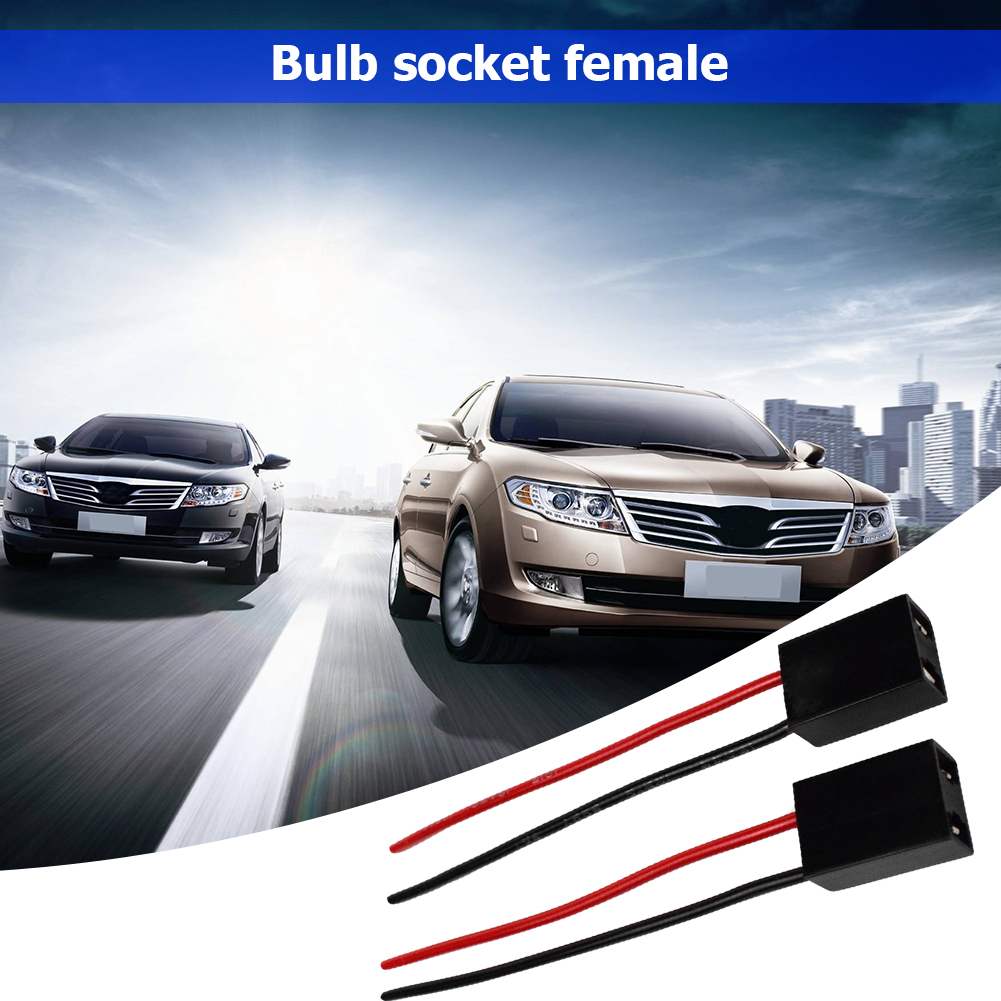 1 Pair H7 Bulb Socket Female Adapter Connector for Car Headlight Fog Lamp