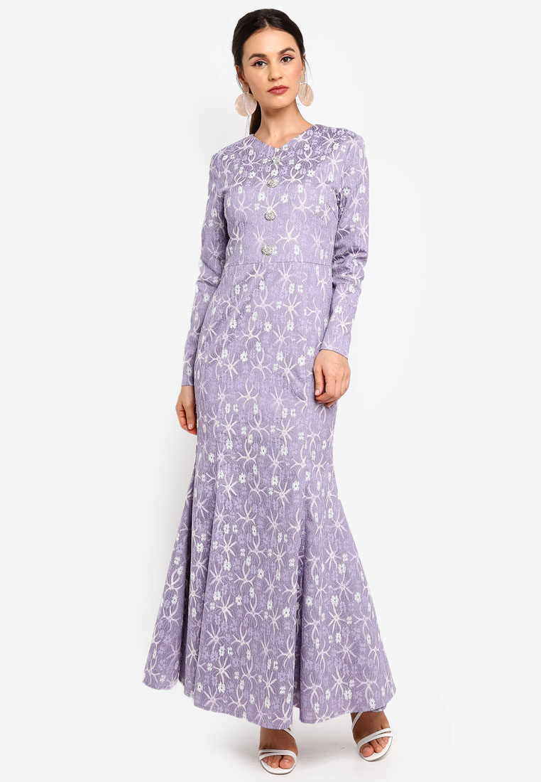 zalia embroidered lace mermaid dress