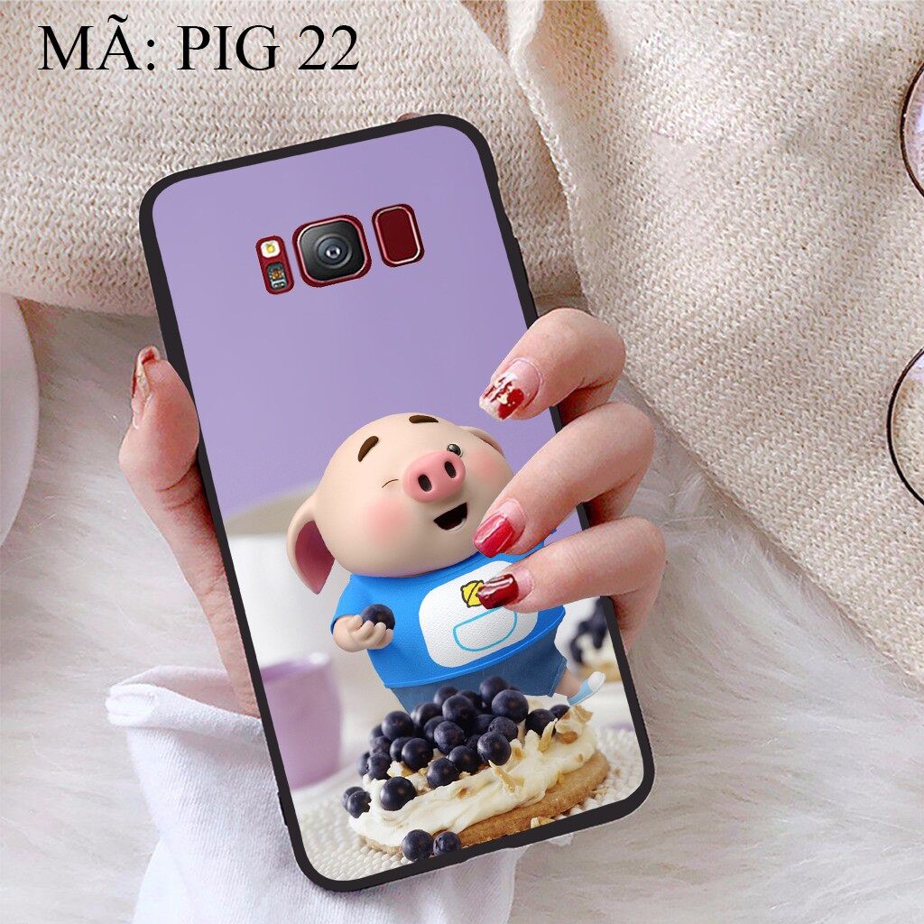 Ốp lưng Samsung S8 viền dẻo TPU BST Heo Con