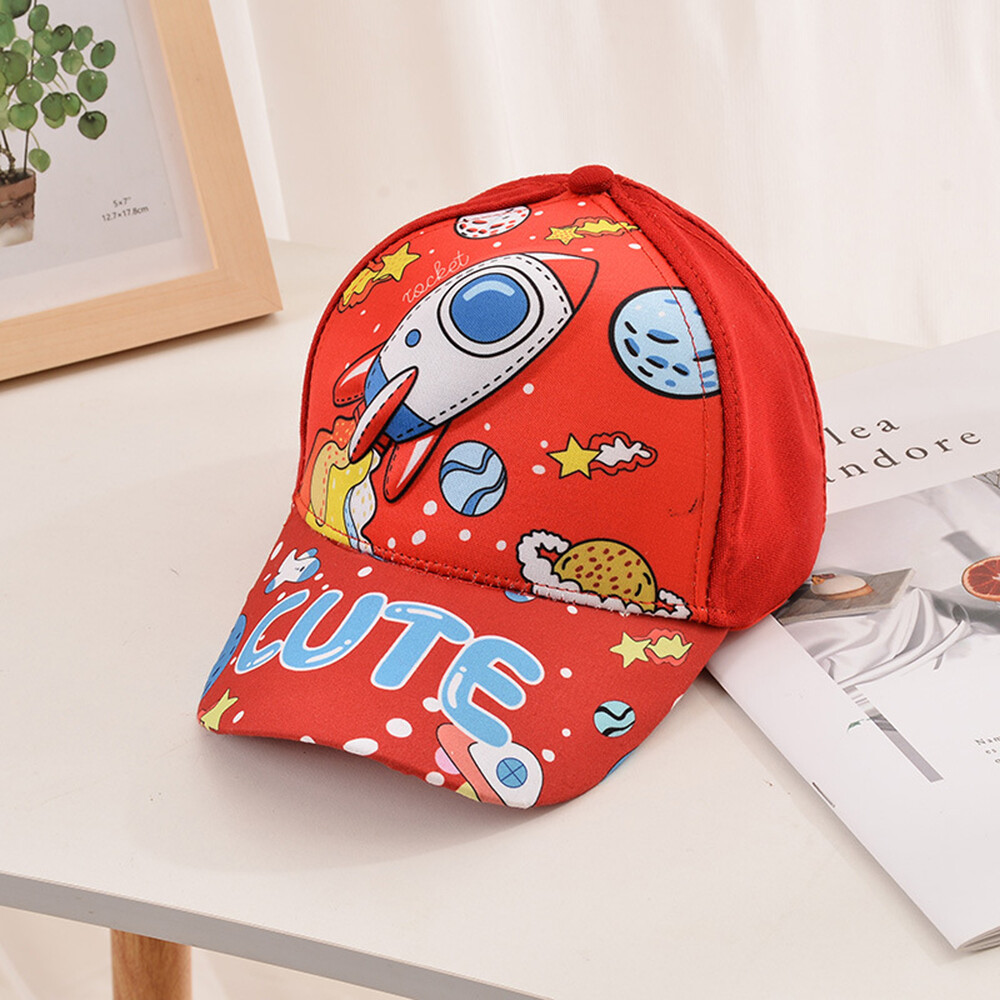 Children Boys Baseball Cap Cartoon 3D Print Kids Canvas Hat For 2-8 Years Old Kids