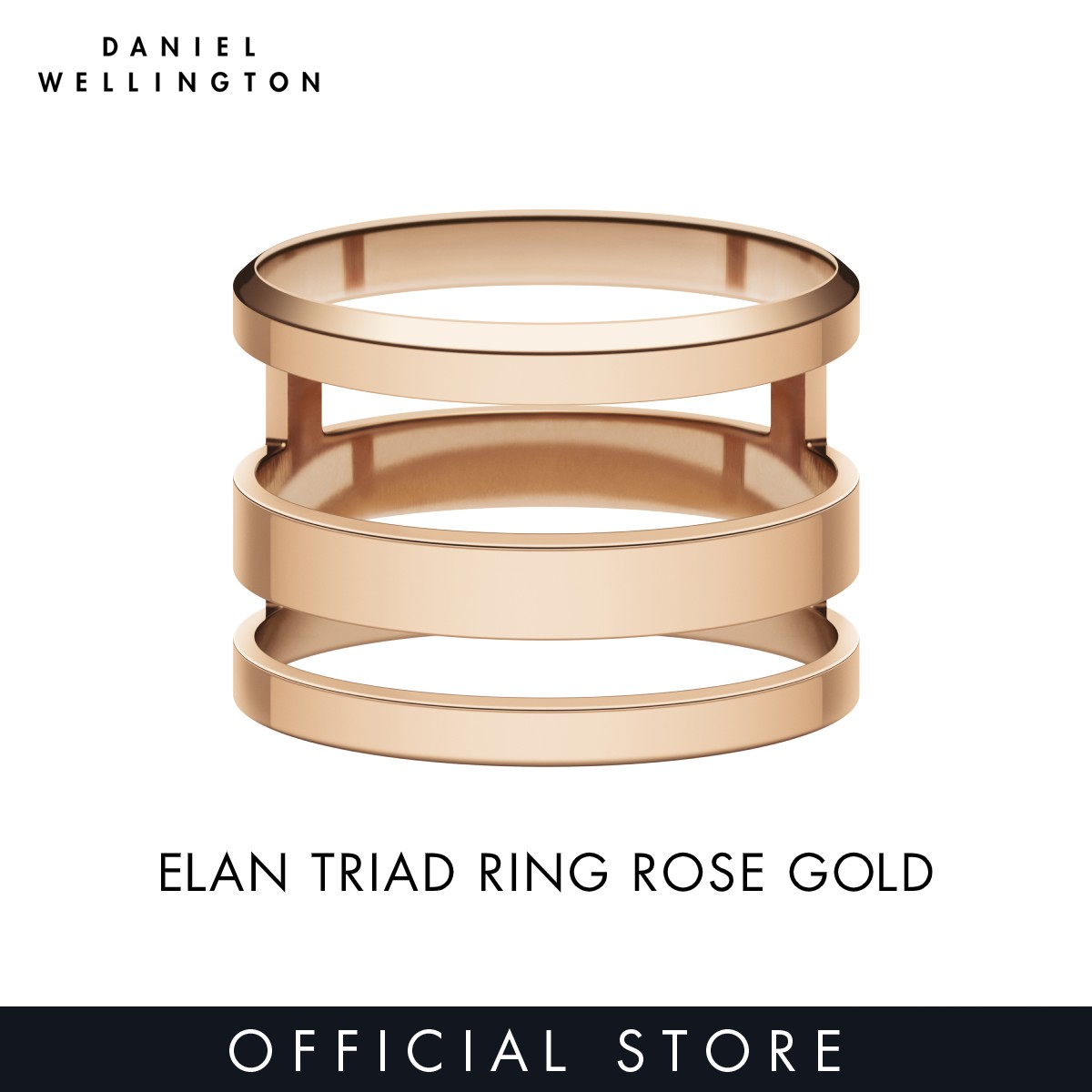 Daniel Wellington Elan Triad Ring Rose gold - Ring for women and 