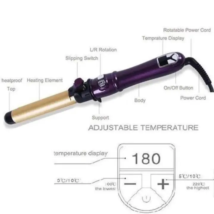 professional rotating curling iron