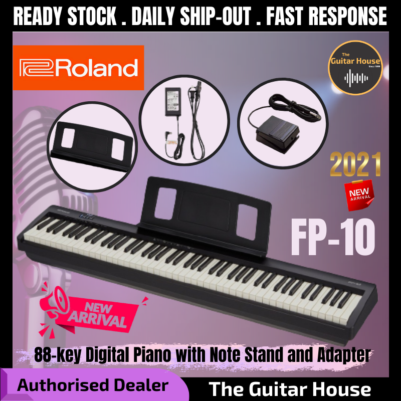 Roland FP-10 88-key Digital Piano with Note Stand and Adapter (FP10/FP 10) Malaysia