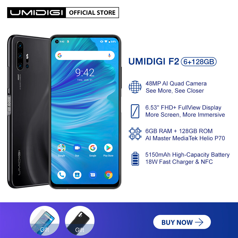Umidigi F2 6gb 128gb Smartphone Android 10 Free Shipping 1 Year Umidigi Warranty Lazada