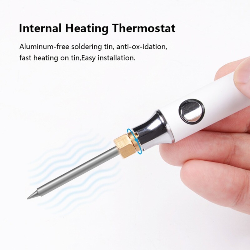 5V 8W Soldering Kit Mini Electric Soldering Iron Tools Equipment USB Powered Adjustable Temperature with Solder Stand and Tin Wire