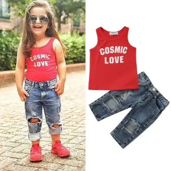 kids jeans vest