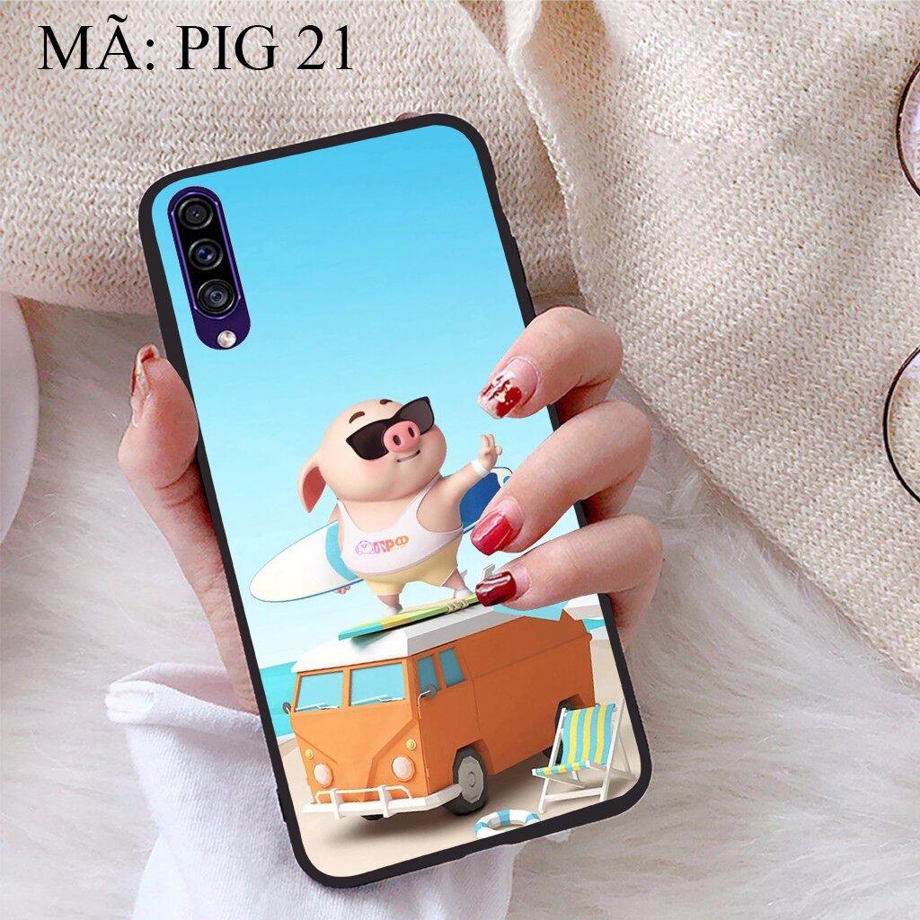 Ốp lưng Samsung A30S viền dẻo TPU BST Heo Con