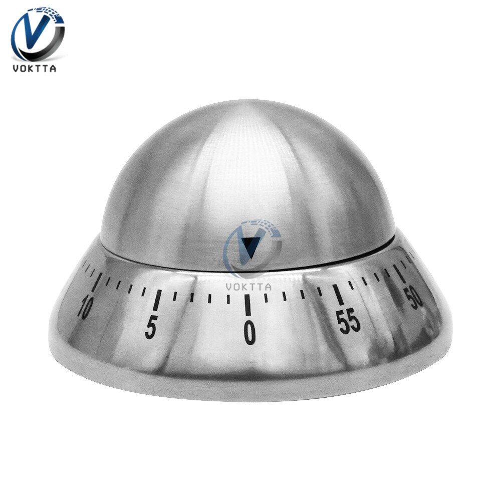 Ban Đầu VOKTTA Thép Không Gỉ Nhà Bếp Hẹn Giờ, Đồng Hồ Đếm Ngược Cơ Kỹ Thuật Số Điện Tử Hình Nón Quả Táo UFO Đồ Dùng Nhà Bếp 60 Phút
