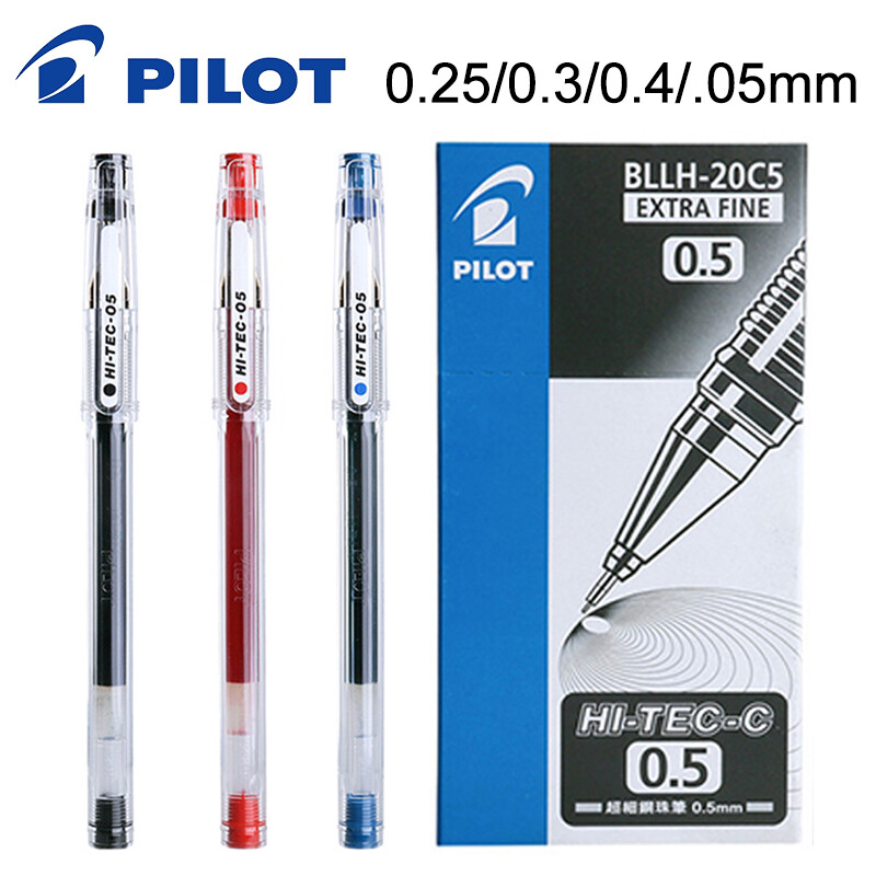 10 pieces pilot hi-tec-c gel pen bllh-20c3 bllh-20c4 bllh-20c5 0.3 mm 0.4 mm 0.5 mm 0.25 mm financial pen japan