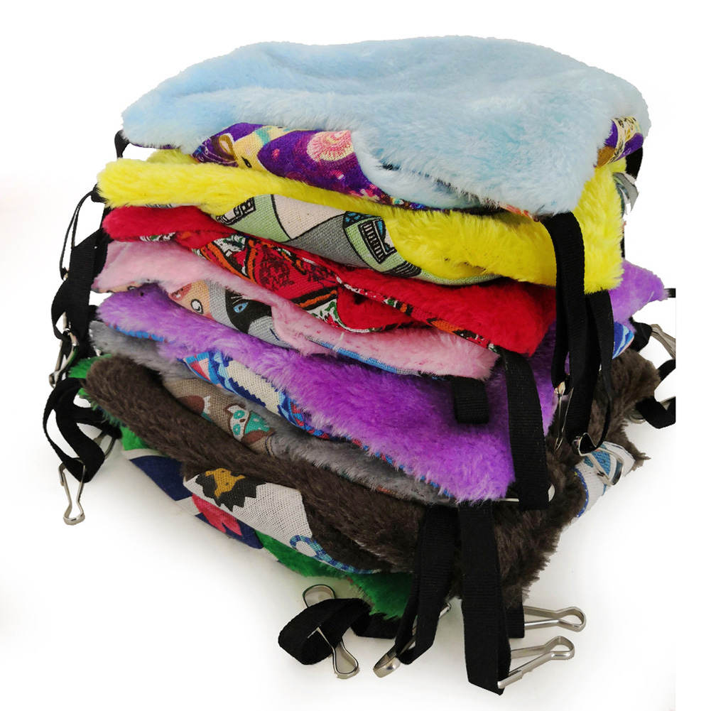 Warm Double Layer Hammock Hanging Plush Sleeping Bag for Squirrel Sugar Glider