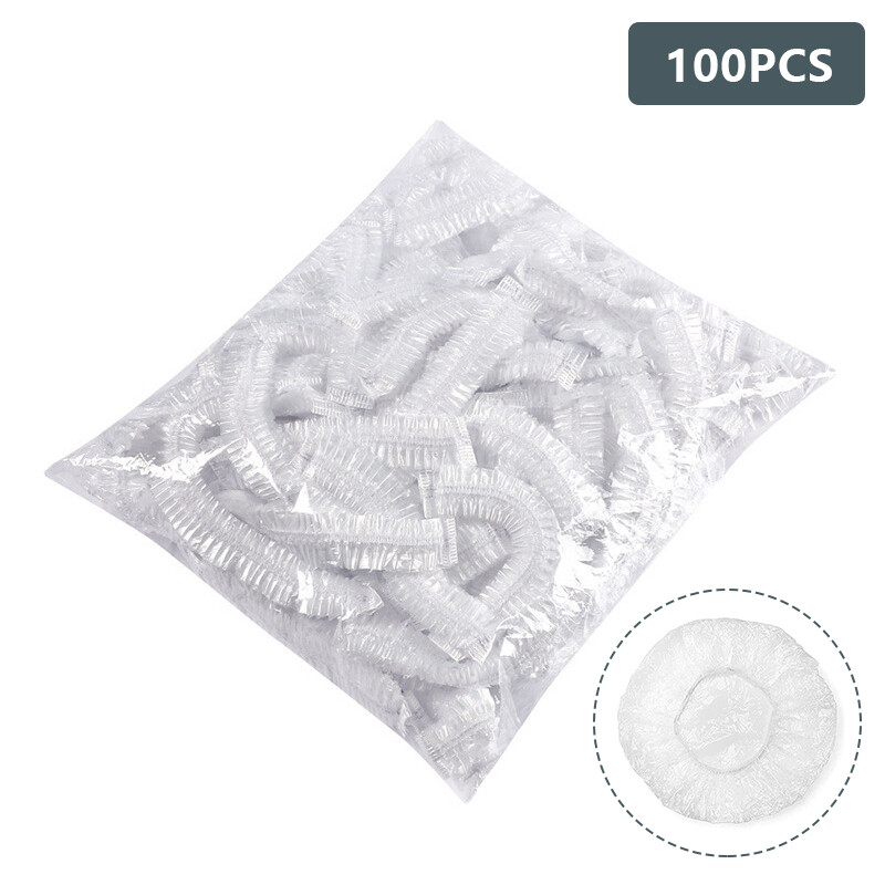 Konco 100pcs Plastic Wrap Fresh-keeping Sleeve PE Cling Film Sealing Bowl Plate Covers Elastic Mouth Anti-flavor Bags Refrigerator Dust-proof Covers Kitchen Food Storage Organizing Utensils