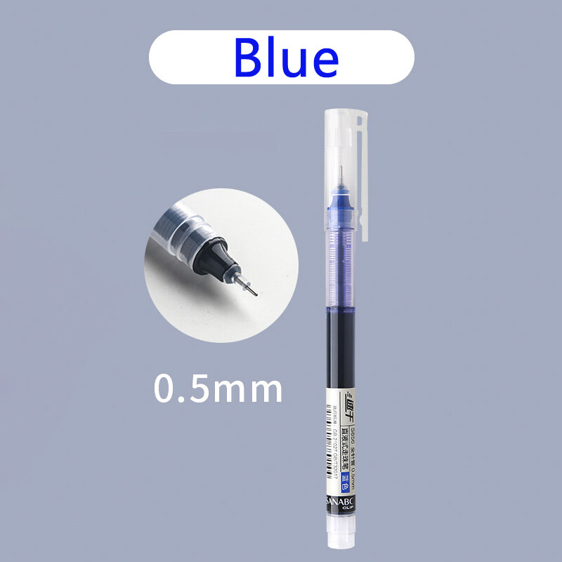 0.5mm Black/Red/Blue Straight Liquid Quick-Drying Gel Pen Office Signature Pen