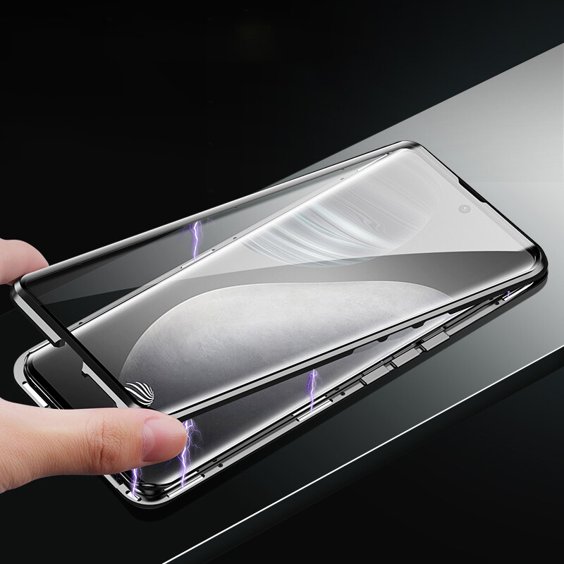 For Xiaomi Redmi Note 11 / Redmi Note 11s / Redmi Note 11 Pro 5G Magnetic Case 360 Front+Back double-sided 9H Tempered Glass Case For Redmi Note 11 Note 11s Note 11 Pro Metal Bumper Case