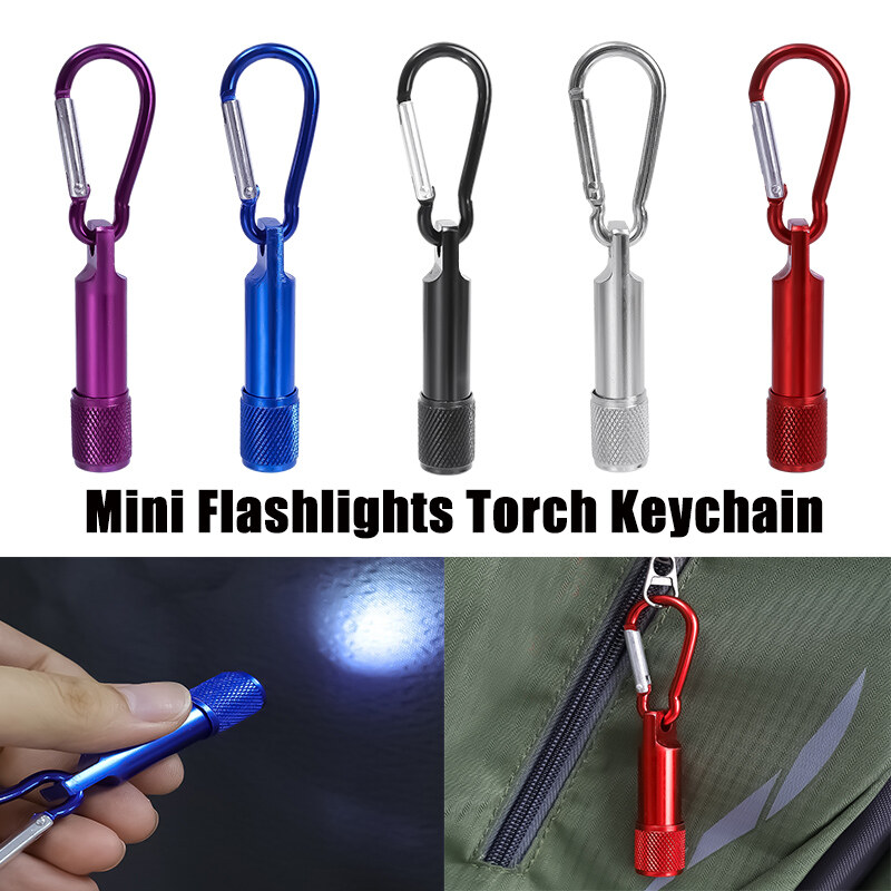 Mini Carabiner LED Flashlight Mini Flashlight Emergency Light Pocket-sized Flashlights Keychain Lights