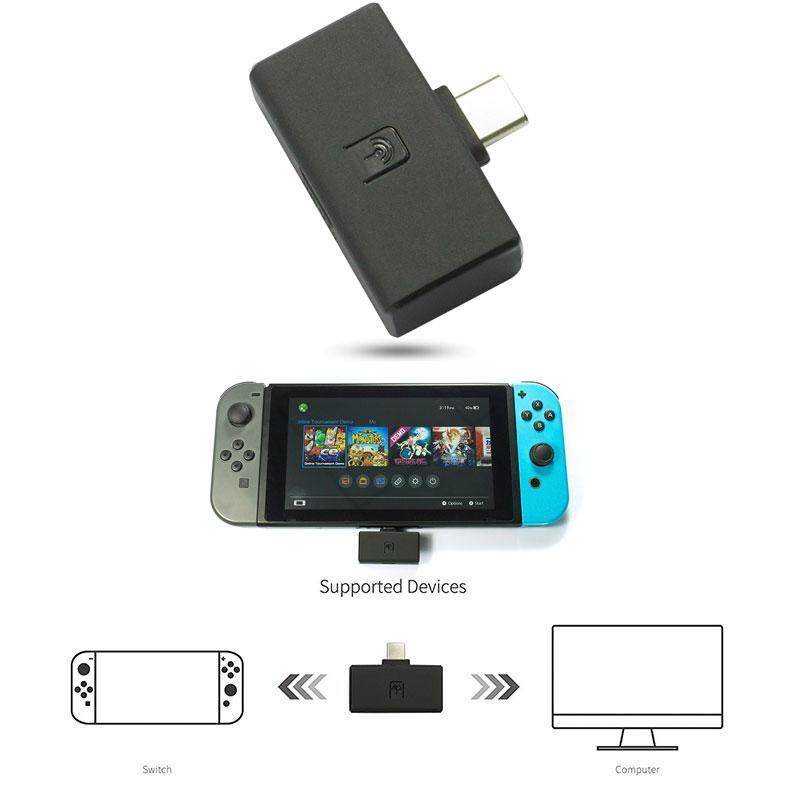 niceEshop Portable BT Audio USB Receiver, SWITCH/PS4/PC 3-in-1 Audio USB Type-C Adapter Receiver Singapore