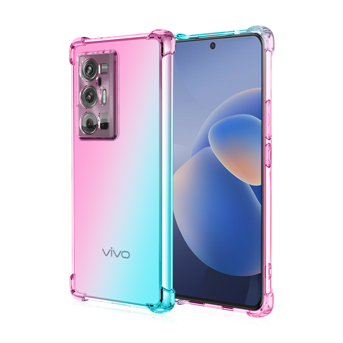 4in1for Vivo X70 X70 Pro X70 Pro Plus เคสโทรศัพท์ ฟิล์มกระจก 