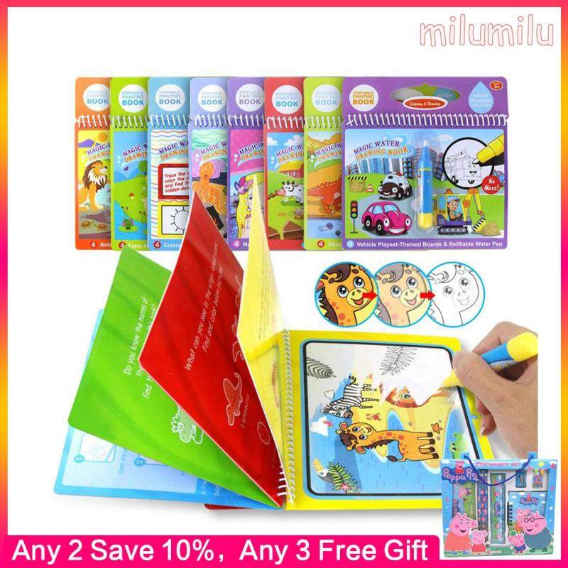8 Types Magic Water Drawing Book Writing Doodle Book Coloring Board For Children Painting Mat Early Educational Toy for Kids Malaysia