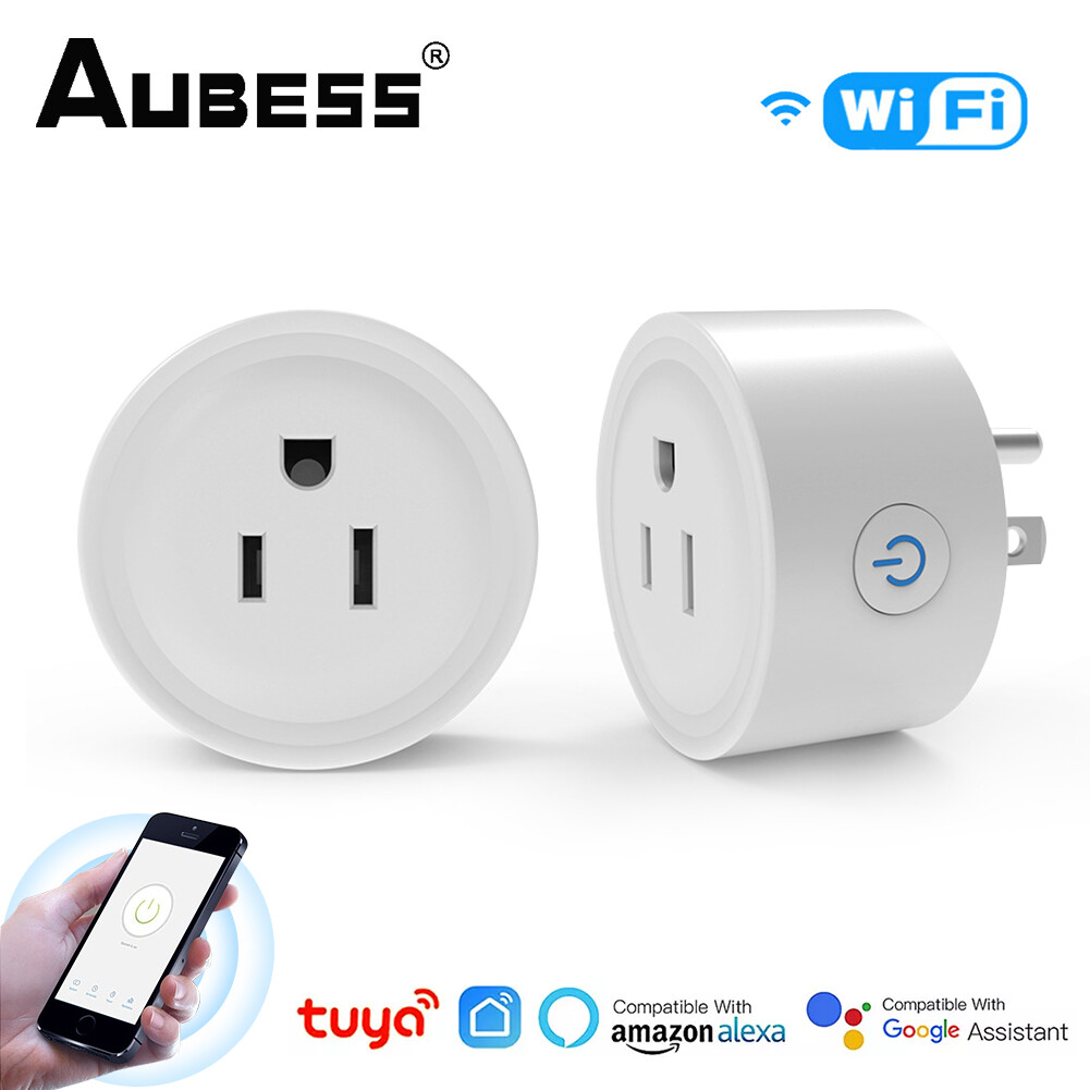 【Wholesale】AUBESS Ổ Cắm Thông Minh Ổ Cắm Thông Minh Tuya Tiêu Chuẩn Mỹ Ổ Cắm Thông Minh WiFi Bộ Chuyển Đổi Phích Cắm Điều Hòa Không Khí 10/16/20A Điều Khiển Bằng Giọng Nói Tự Động Bật/Tắt Hẹn Giờ Tuya AlexaSiri GoogleGoogle Home IFTTT ECHO