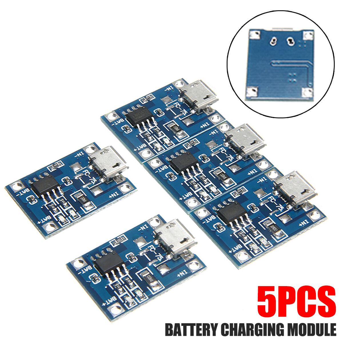 BOKALI 5pcs 5V Micro USB Charging Board Charger Module TP4056 for 1A Lithium Battery