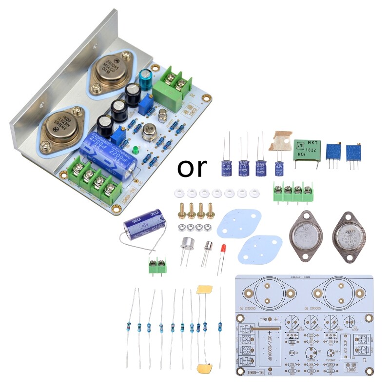1969 class a power amplifier board 10-15w hifi audio amplificador mot/2n3055 pcb assembled board and diy kits