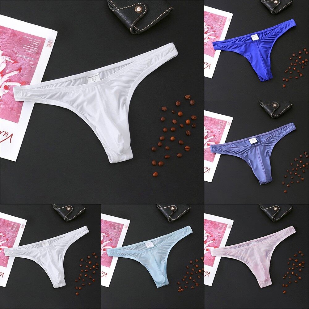 Translucent Men Briefs Breathable Underpants Bulge Pouch Underwear Convex