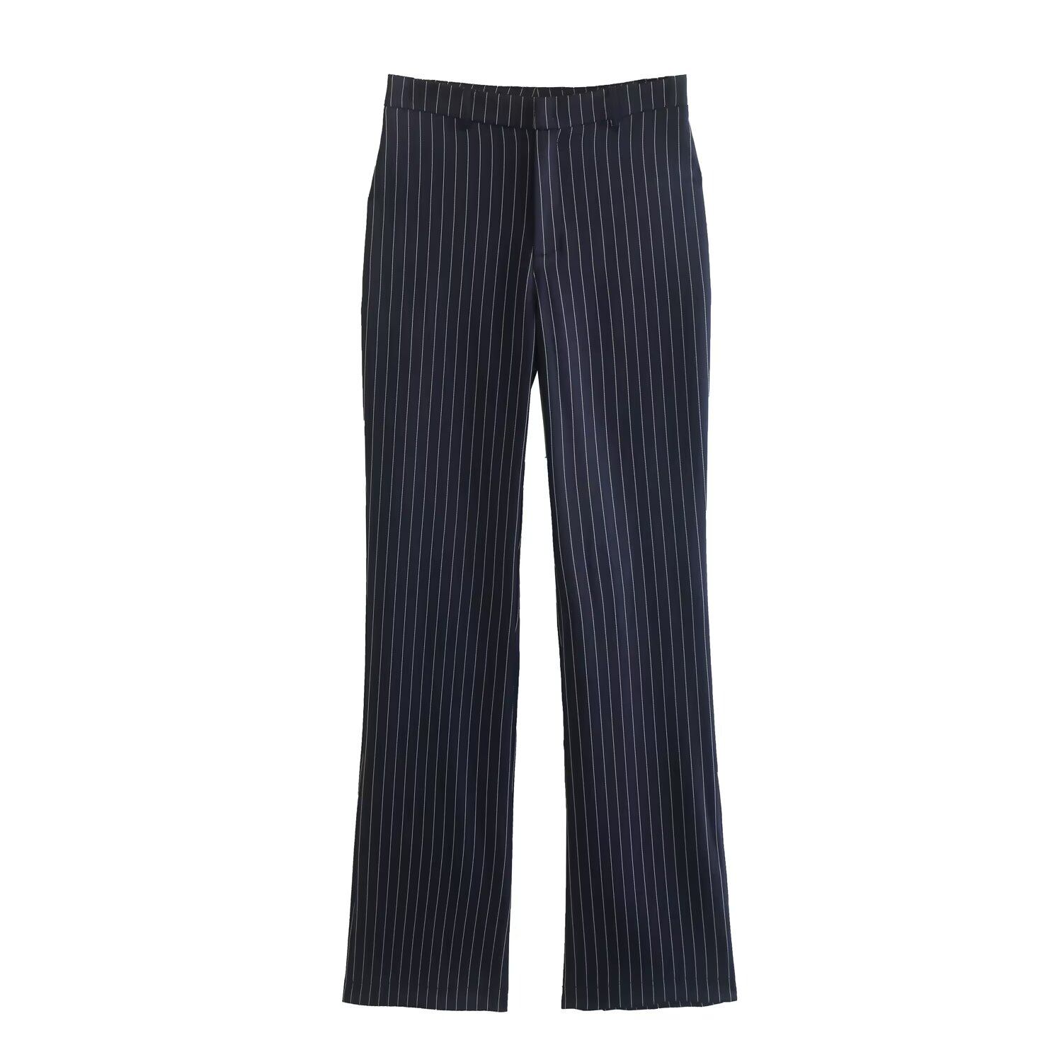 Willshela Women Fashion Spring Summer Striped Basic Buniness Pant Female Chic Office Lady Formal Long Trousers