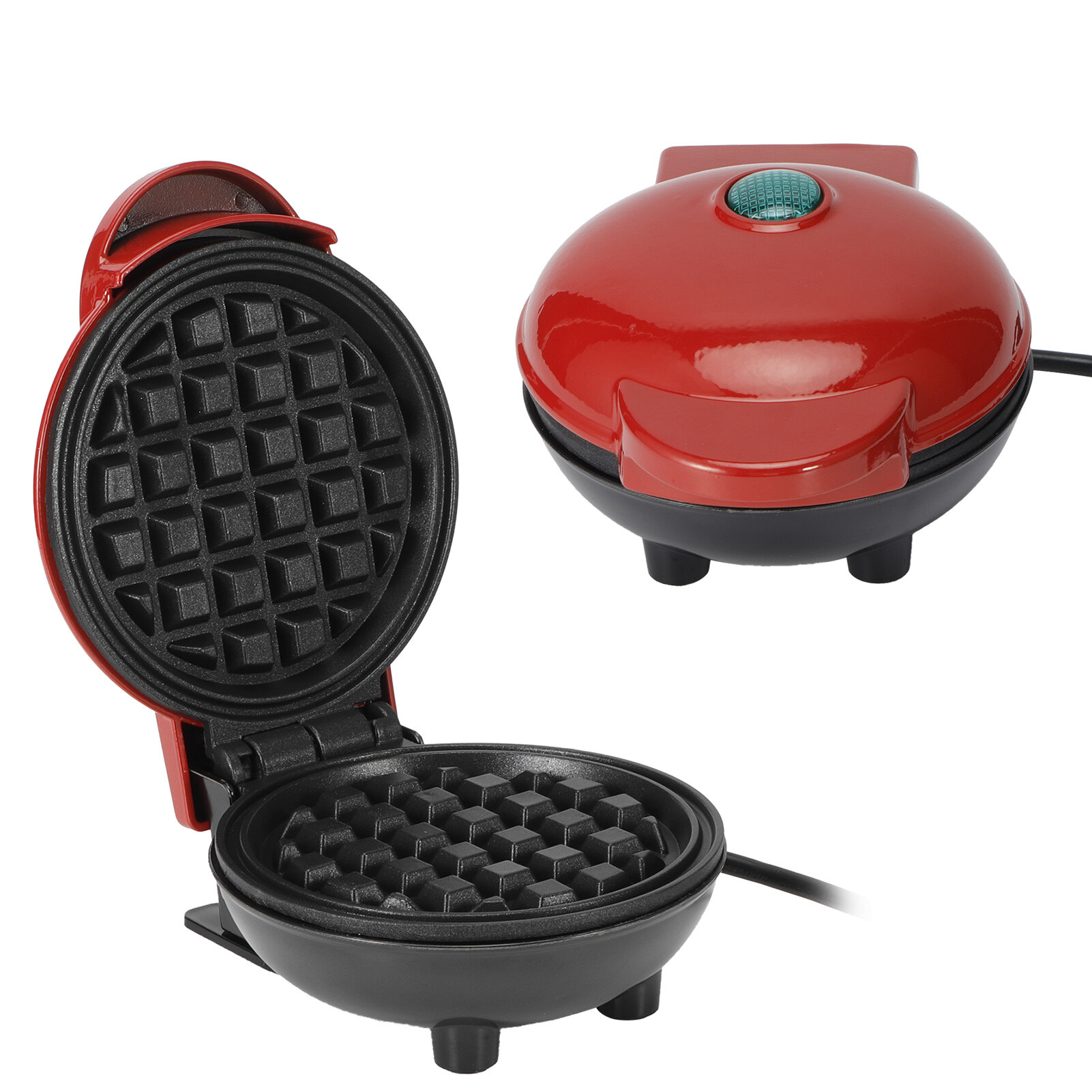 Mini Electric Waffles Maker Egg Cake Oven Breakfast Waffle Machine Kitchen Tool.