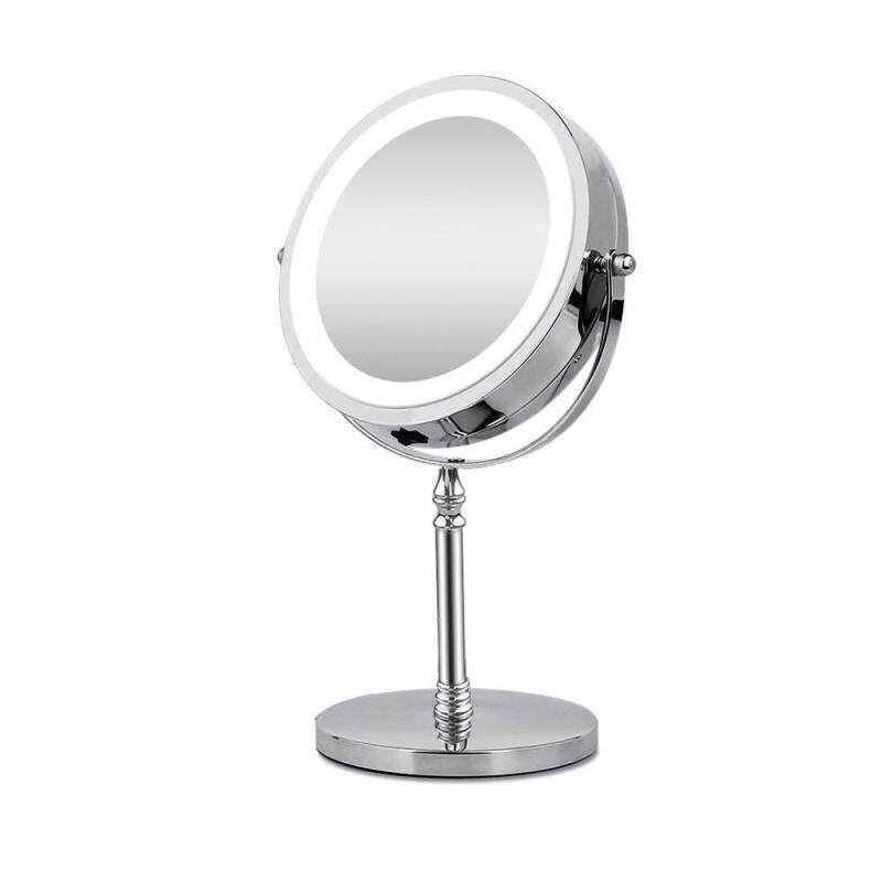 10X Phóng Đại Gương Trang Điểm Có Đèn Led Đựng Mỹ Phẩm Gương Hình Vòng Tròn Để Bàn VANITY MIRROR 2 Mặt Backlit Gương