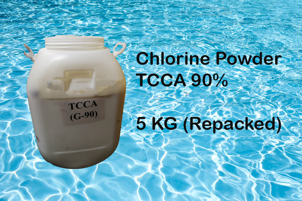 5KG CHLORINE POWDER 90% for swimming pool Granules/ Dandum Klorin Kolam ...