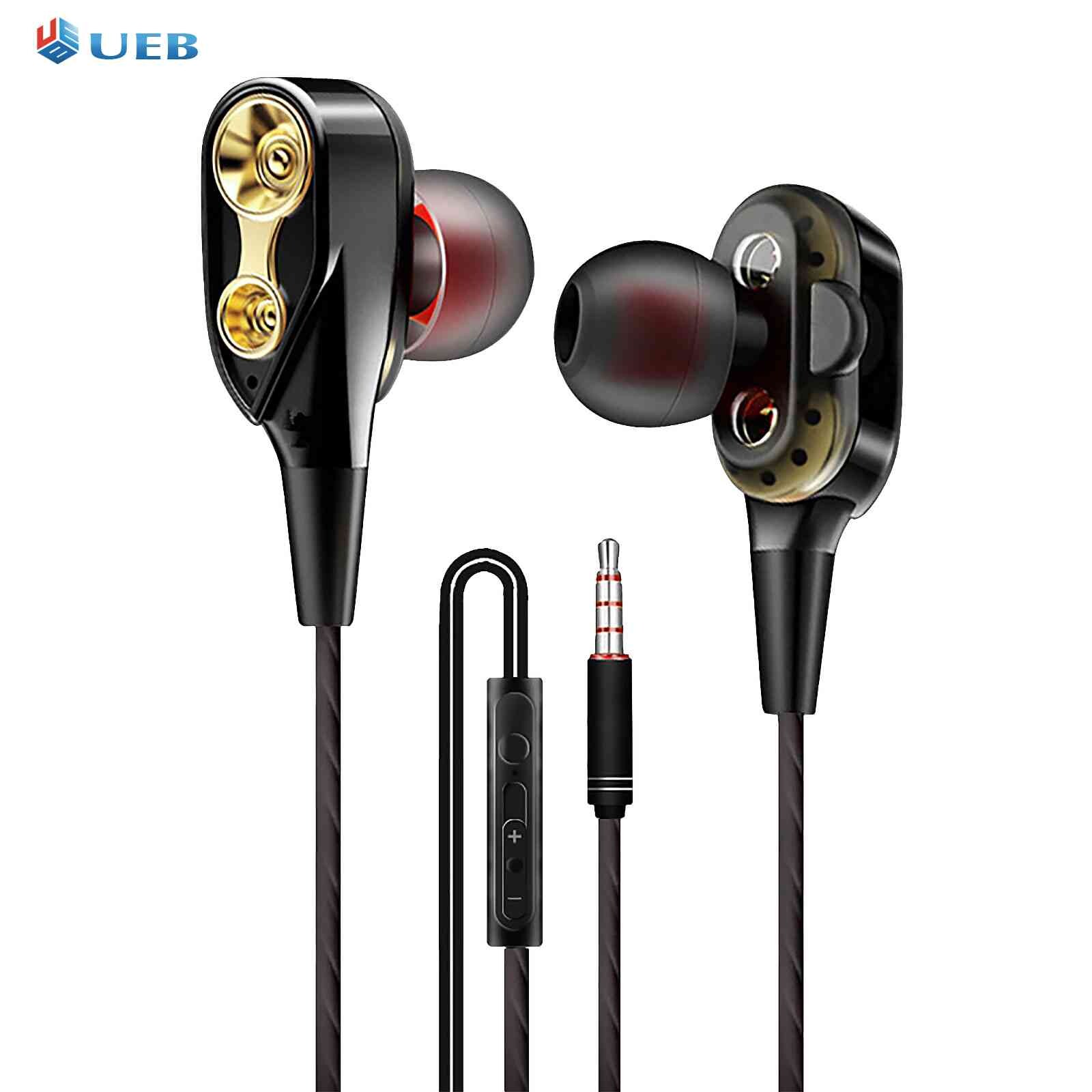 Wired Earbuds with Mic - with Deep Bass In-Ear Headset for Sports Running