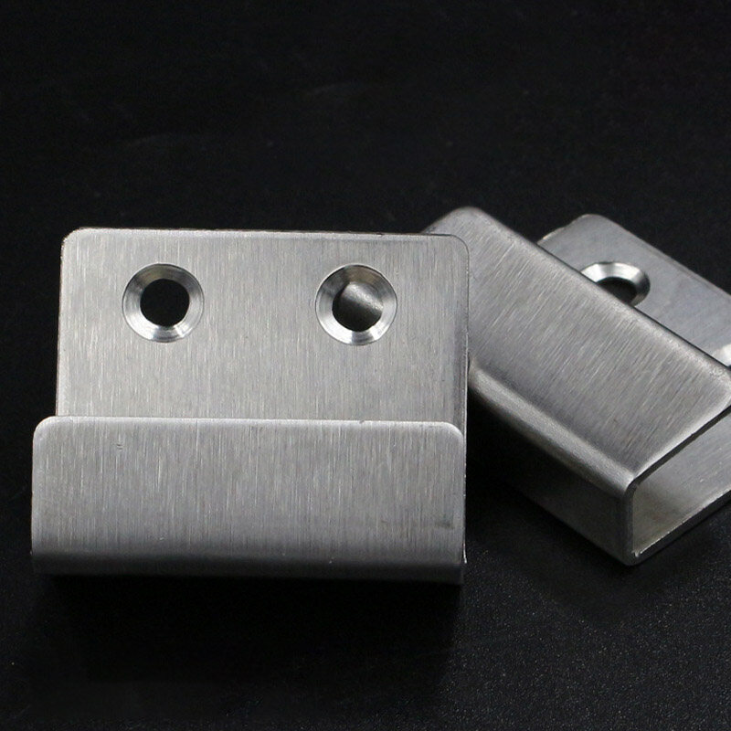 4 cái thép không gỉ phẳng J móc treo đồ Gạch gốm biển quảng cáo bảng trưng bày chủ gắn tường móc trọng tải lớn chân đế