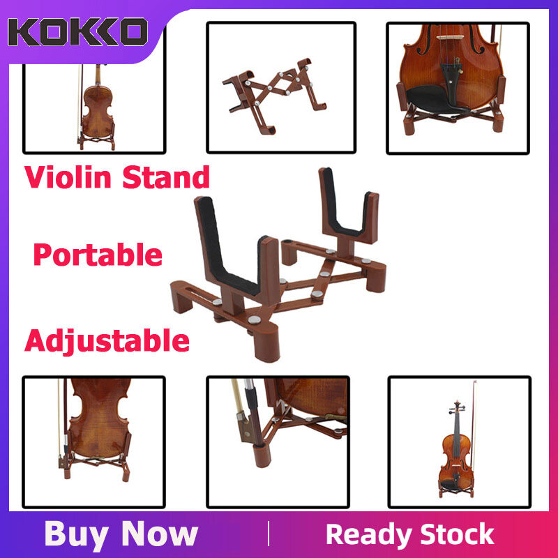 Instrument Stand for Violin Stand Portable Adjustable Foldable Musical Instrument Stand with Bow Holder