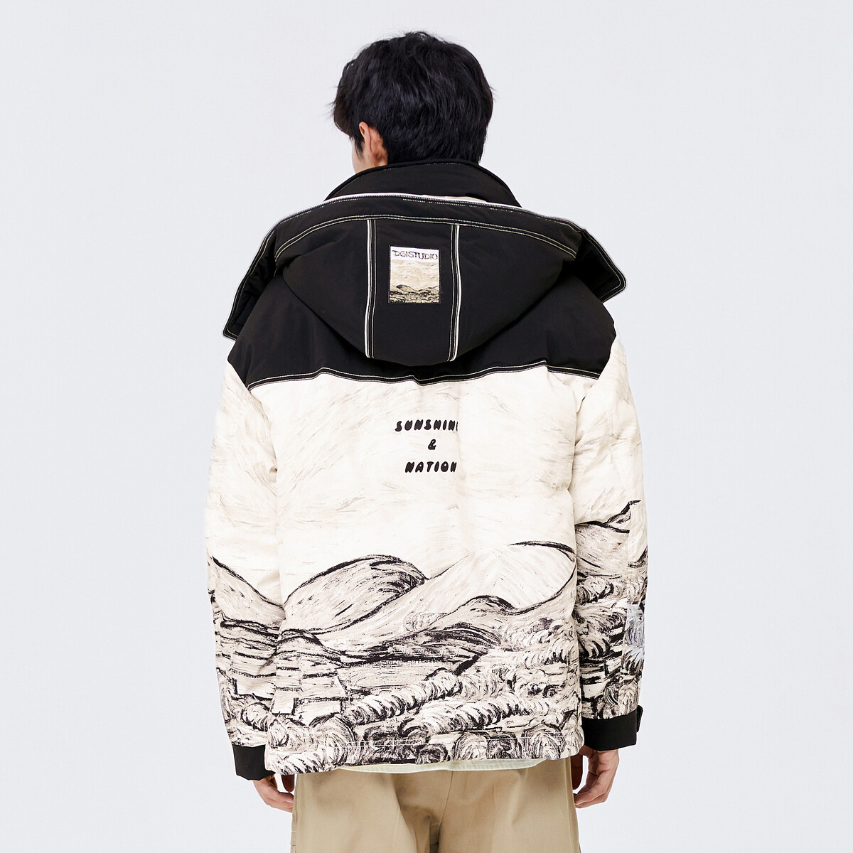 Semir Down Jacket Men Winter Loose Technical Jacket Urban Functional Style Spliced Tops Coat