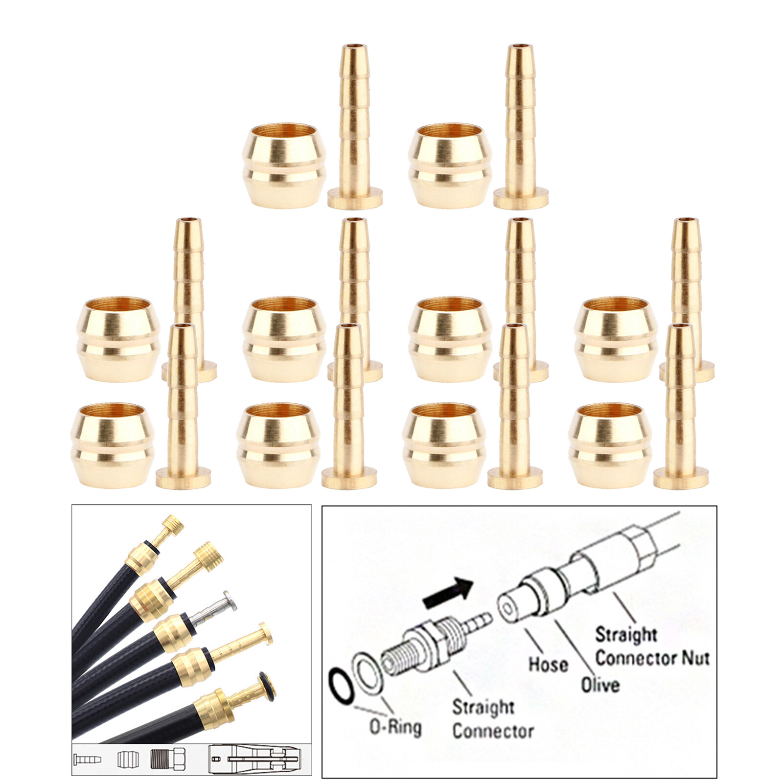 Bncable 10pcs bicycle brake oil needle head suit for shimano bh90/59